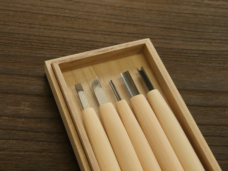 刃物鋼彫刻刀 5本組セット | 道刃物工業株式会社