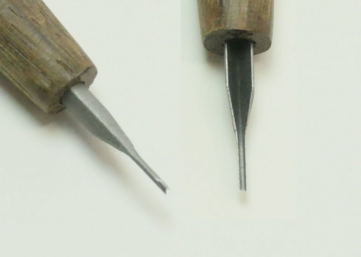 ハイス変形刀 極細三角 0.5mm